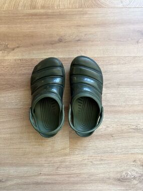 CROCS Olive Green Slip-On Clogs